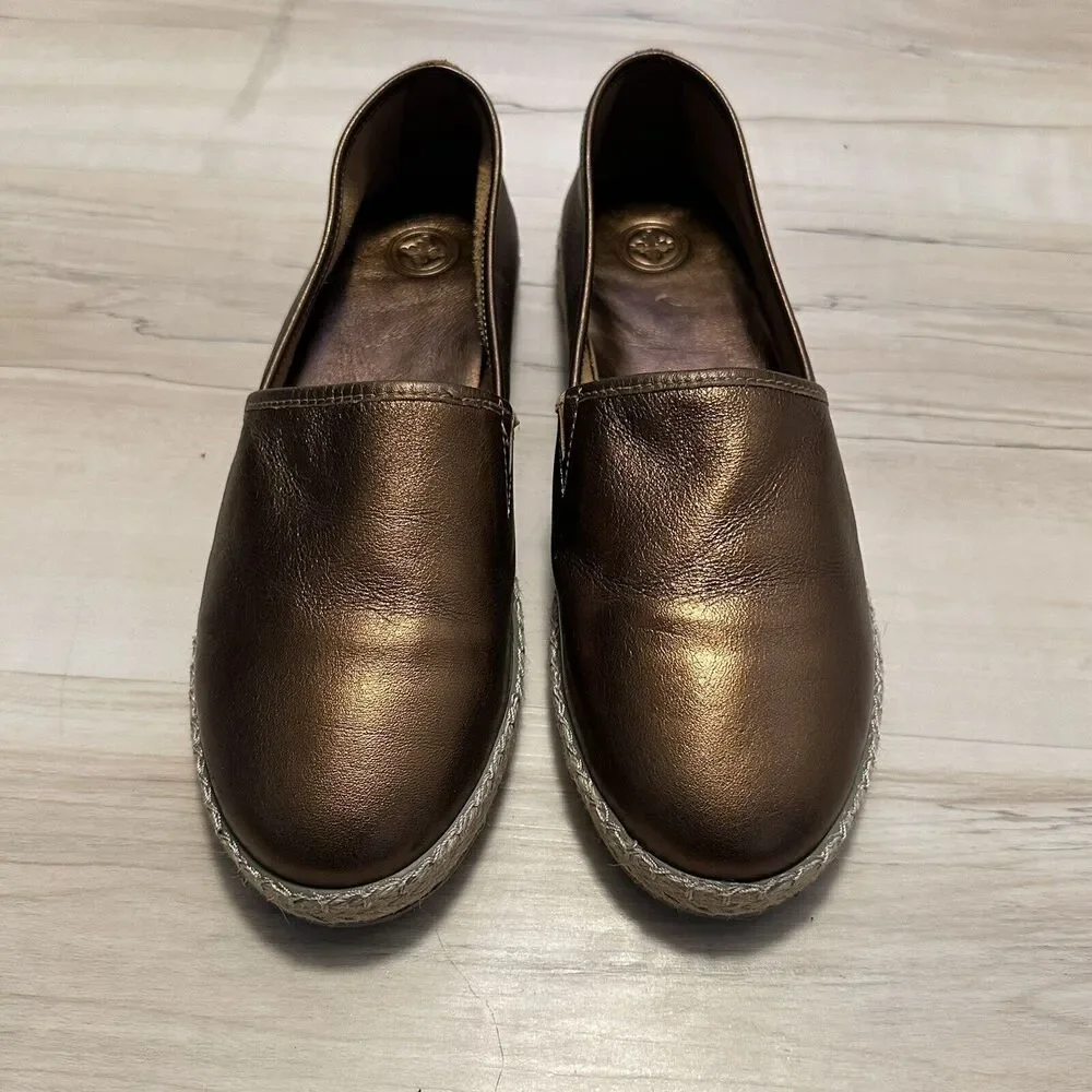 Charleston Shoe Co. Dunes Slip On Bronze‎ Size 10 Espadrille New